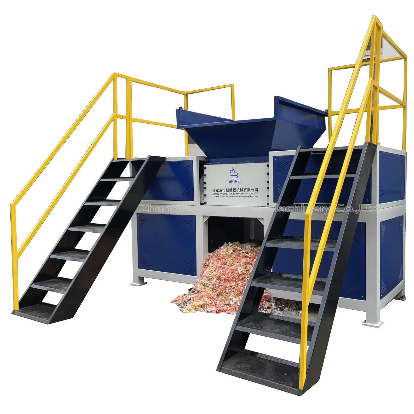 Shredder Machine Hdpe Pipe Lumps Block Rubber Tire Double Single Shaft Shredding Machine Two Shaft Plastic Shredder