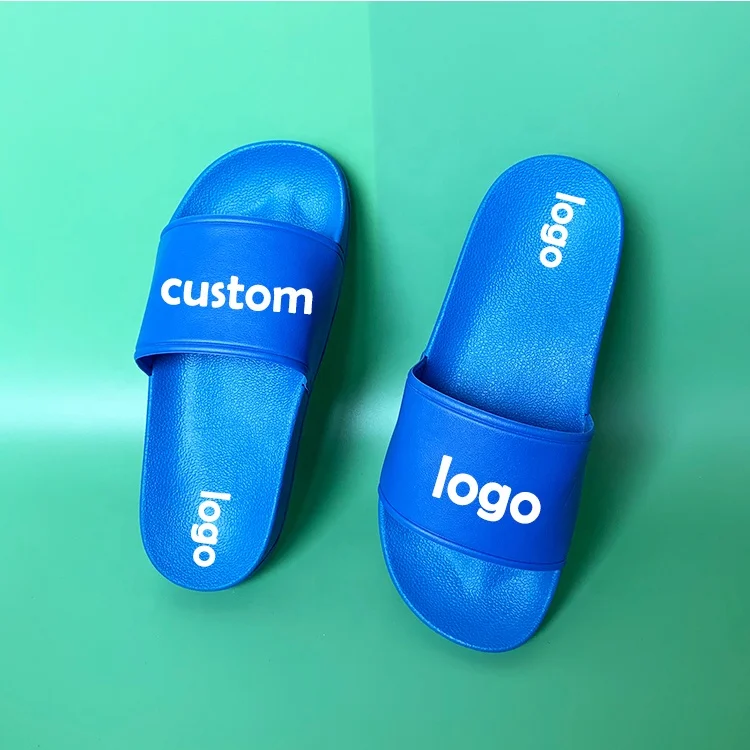 Customized PVC Slippers Designer Summer Indoor Outdoor Fashion Comfortable Non-slip Flat Flip Flops Slides Slippers