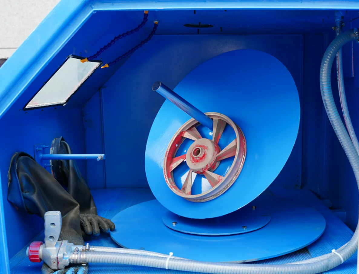 Vapour blasting cabinet