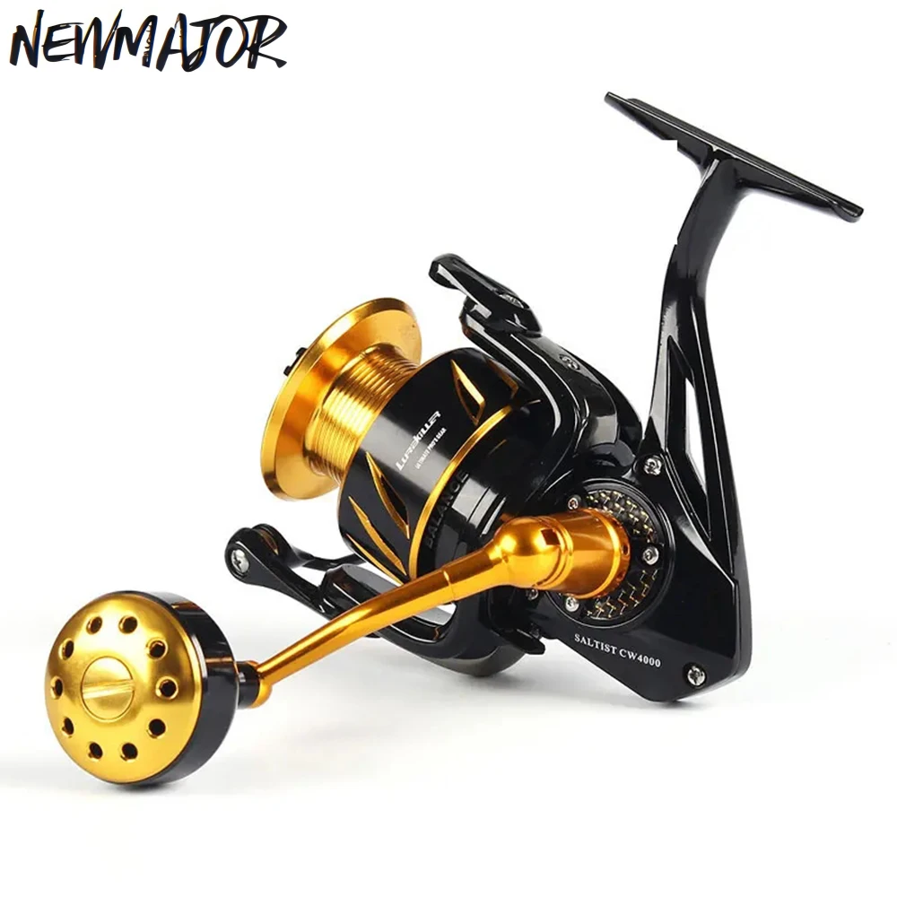 Lurekiller CW3000-CW10000 12-35kgs Drag Power altwater spinning fishing reel 10BB Alloy Metal Japan Black Made