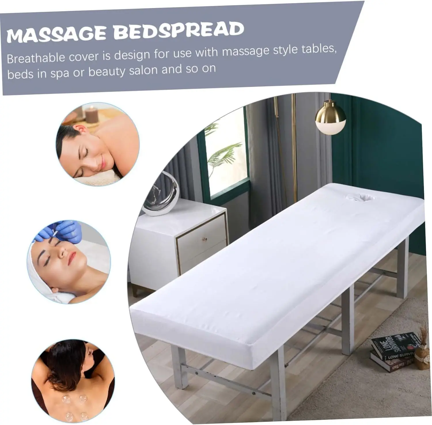 Home  Massage Table Sheet Set Premium washable Massage Bed Cover Flat  Fitted Sheets with hole