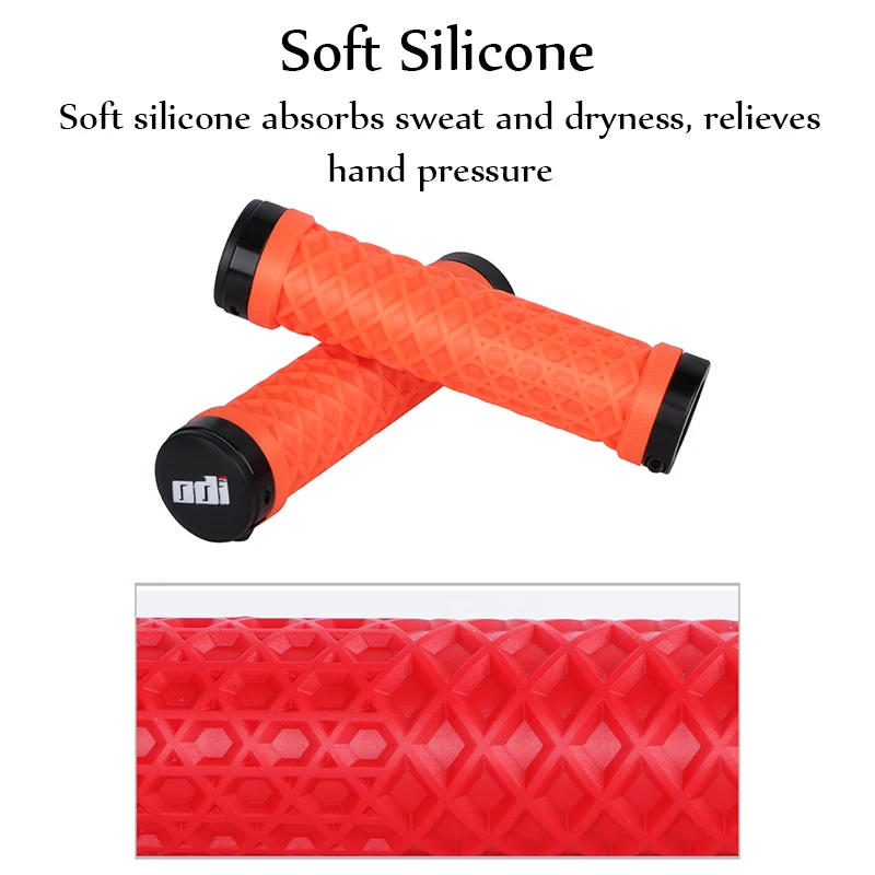 ODI OEM/ODM Mountain Bike Grip Grips Non-Slip BMX Balance Covers Bicycle Parts With Aluminum Locking Rings