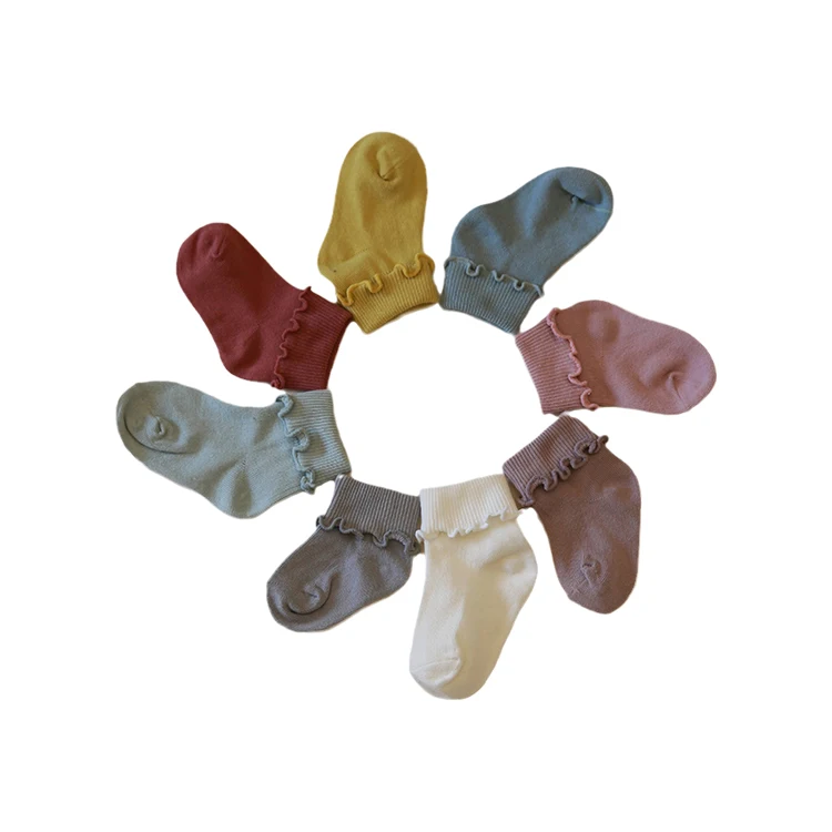 Новые недорогие однотонные милые детские носки из органического хлопка