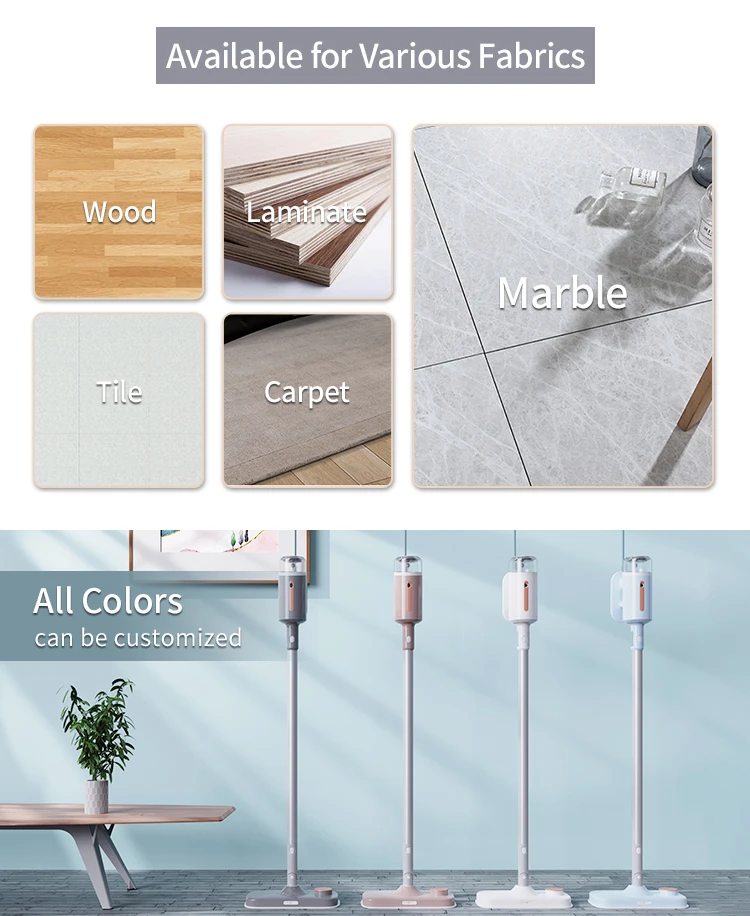 Multifunction Electric Steam Mop Carpet Floor Steam Cleaner With 2 Microfiber Pads