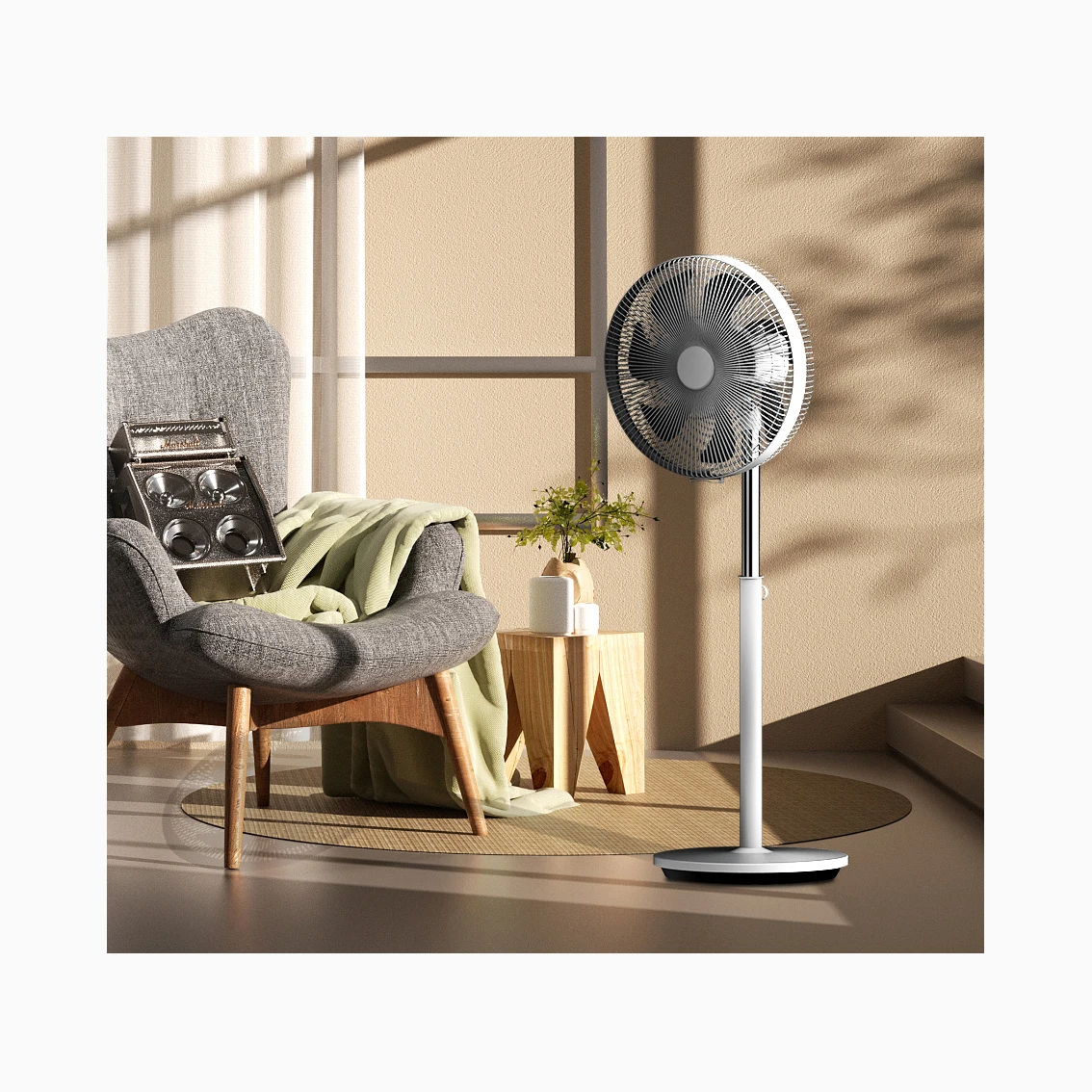 Newest Summer 16 inch Floor Fan Auto Shake Head  AC Pure Copper Motor High Speed Fan 7.5m/s 7 Leaf Cheap Stand Fan