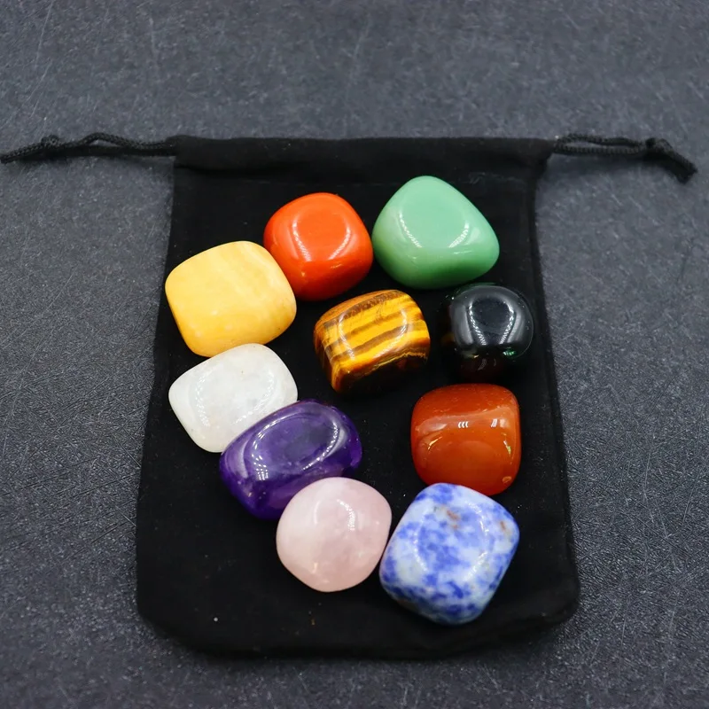 Yogi Rock Seven Color Crystal Original Stone Natural Stone Original Stone Chakra Jewelry Ornament