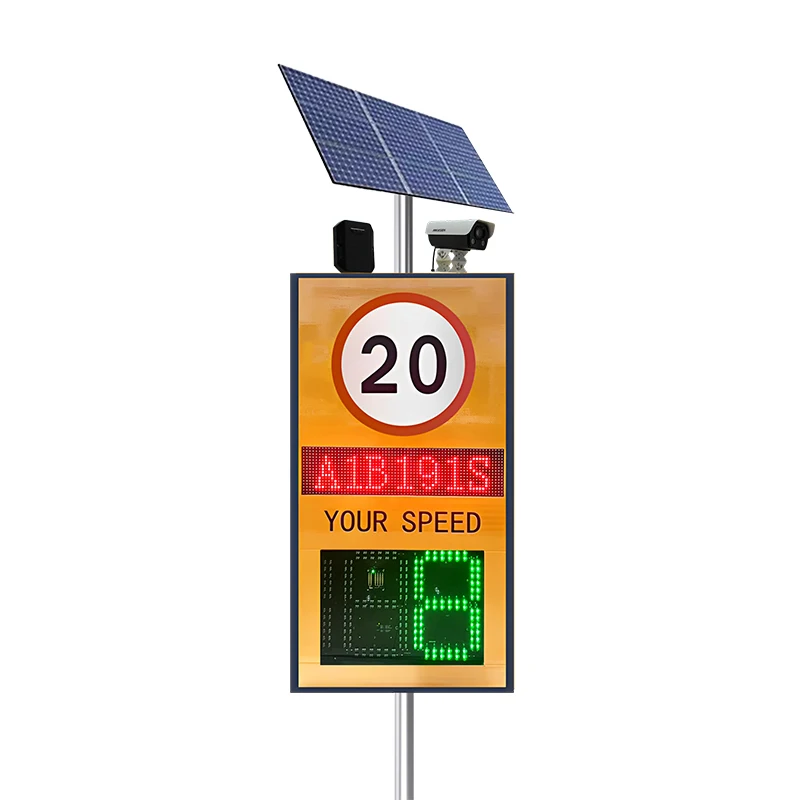 Factory Radar Detective 2-3 Digits Solar Powered Radar Speed Limit Sign
