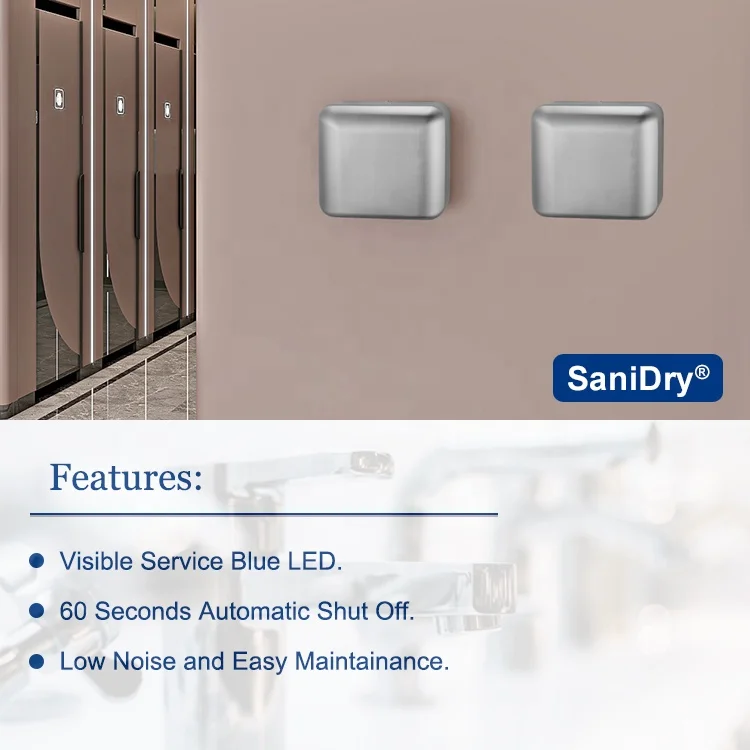 High Speed Stainless Steel Infrared Sensor Automatic Hand Dryer For Bathroom Toilet Use