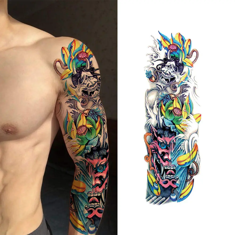 Customize Hot Realistic Cool Designs Long Lasting Waterproof Temporary Full Arm Tattoos For men and women Tatoo Sticker