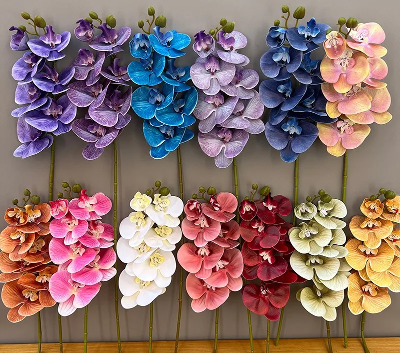 Wholesale Artificial Flowers Butterfly orchid real touch Bouquet Silk Floral Arrangements Faux Orchids Flower For Wedding Party