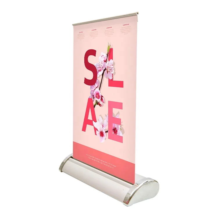 A3 A4 Мини Выдвижная подставка для баннеров металлическое изделие Карманный Настольный экран в рулоне