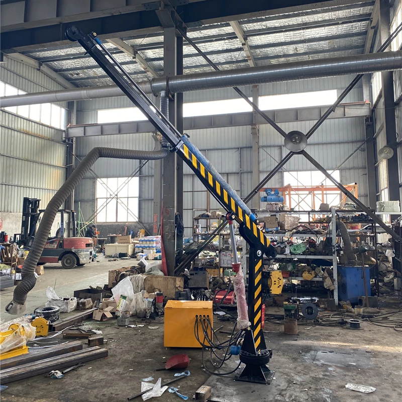 Hydraulic crane used for 1 ton small pickup truck 2 tons small hydraulic power car folding arm pickup truck small crane