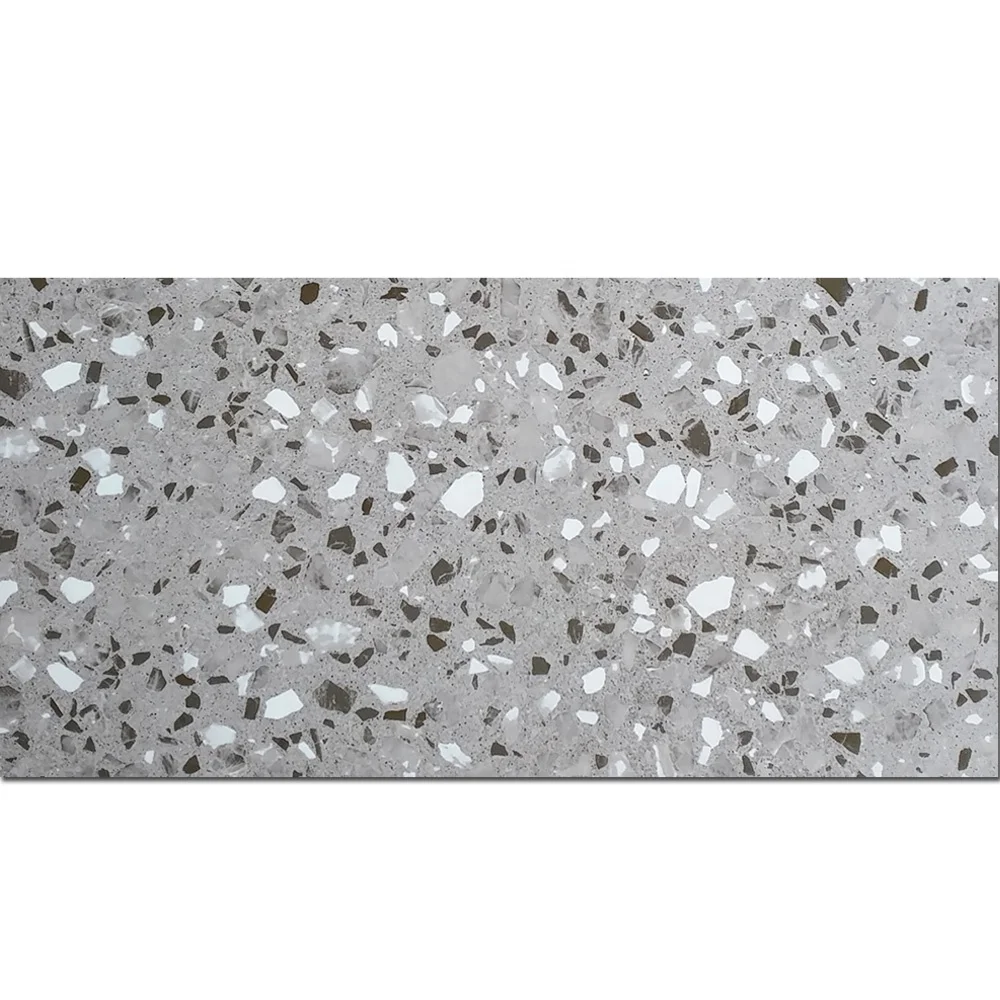 hot sale terrazzo carving effect floor tiles 60x120 glazed 600x1200 rustic outdoor porcelain tiles in dubai