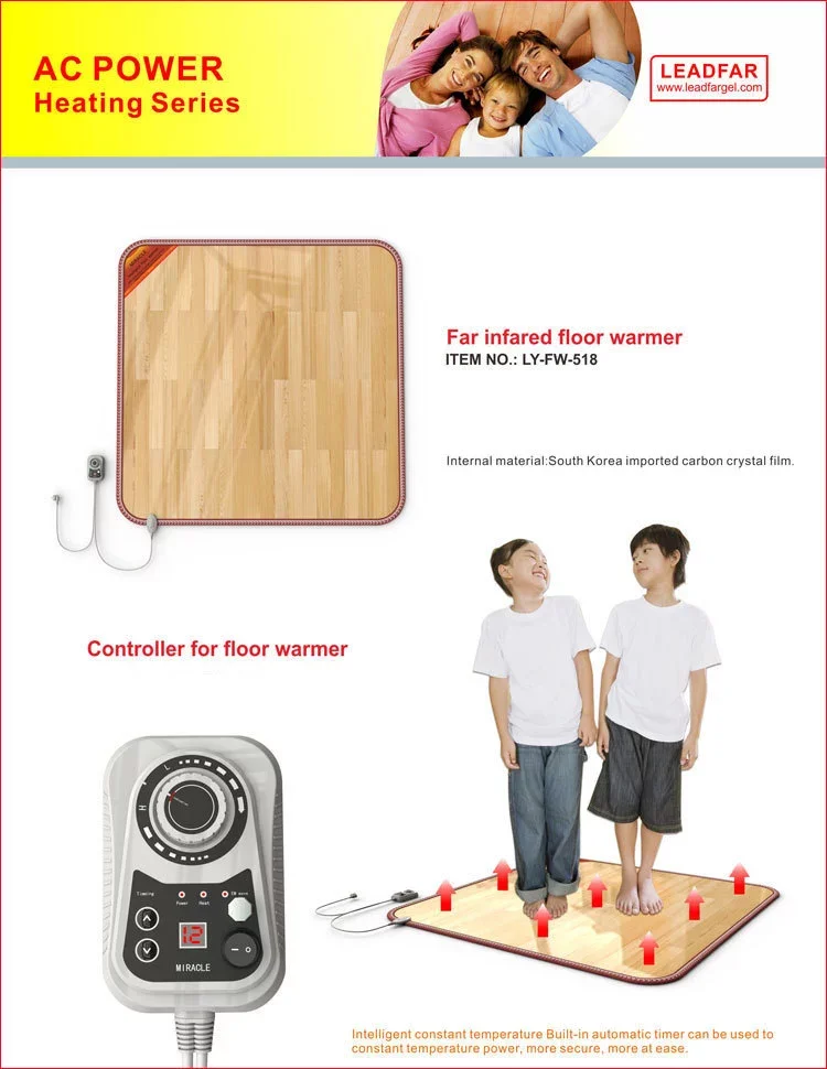Floor mat heater cable laminate floor mat heater far infrared heating mat