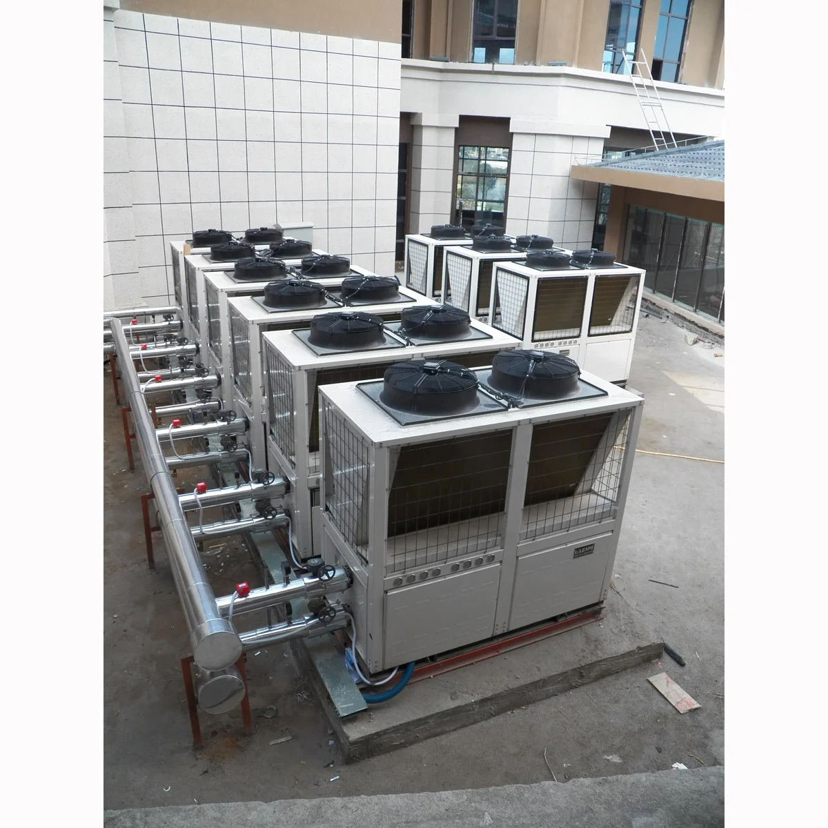 Air source heat pump water heater for commercial buildings like hotel, hospital, school