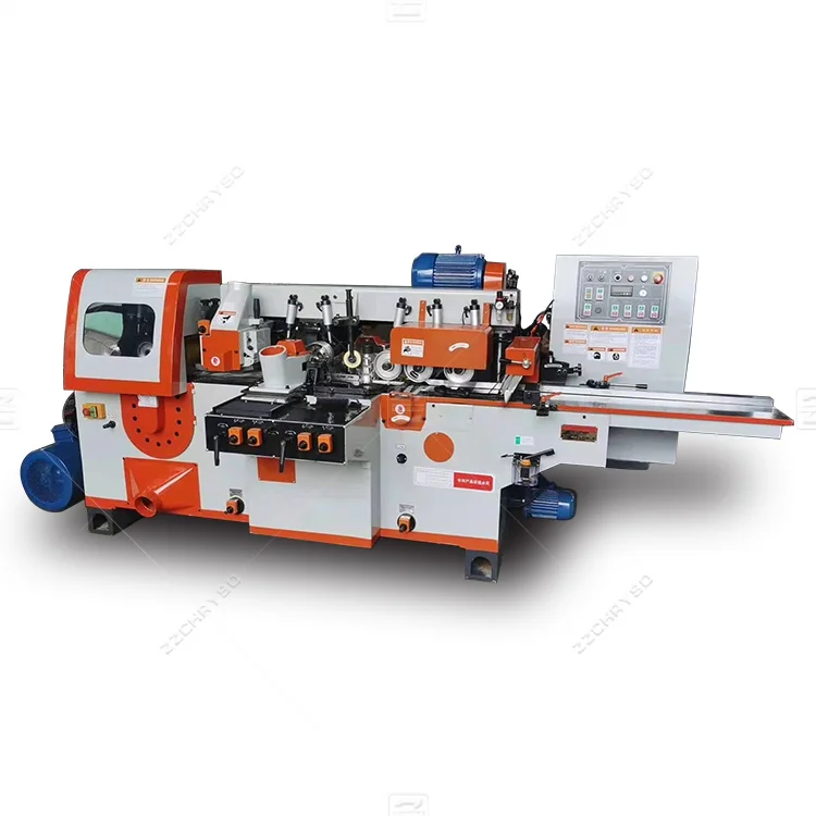 6 Axis Four 4 Side Planer Moulder Woodworking Four Sided Wood Thicknesser Planer Moulder 6 Head Four Side Planer
