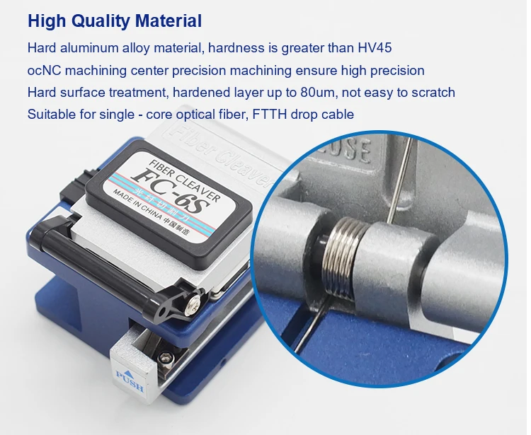 Fc-6s Fibre Optic Cable High Precision Fc-6s Fiber Cable Cutting Tool Fiber Optic Cleaver