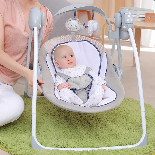 
Baby Cradle Swing Crib With Baby Shaker Toy High Standard Durable Baby Electric Cradle Swing Chair 