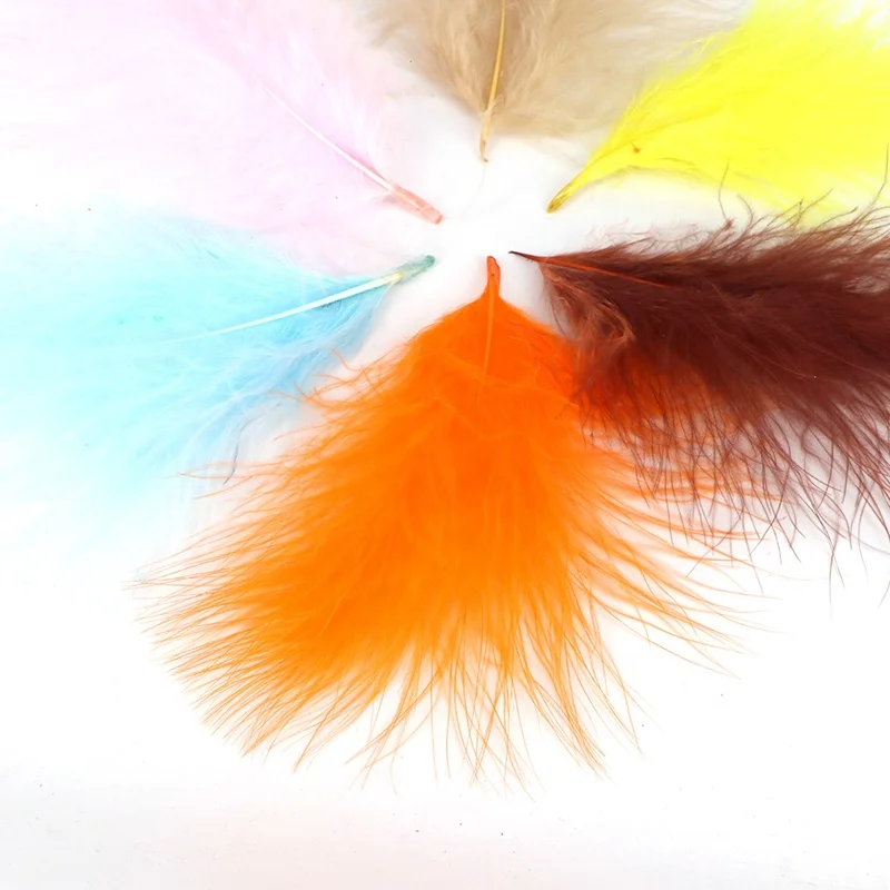 28 colors Wholesale feather Multi-Color 6-12CM White Unparried Marabou Feather Fanss Black Turkey Feathers