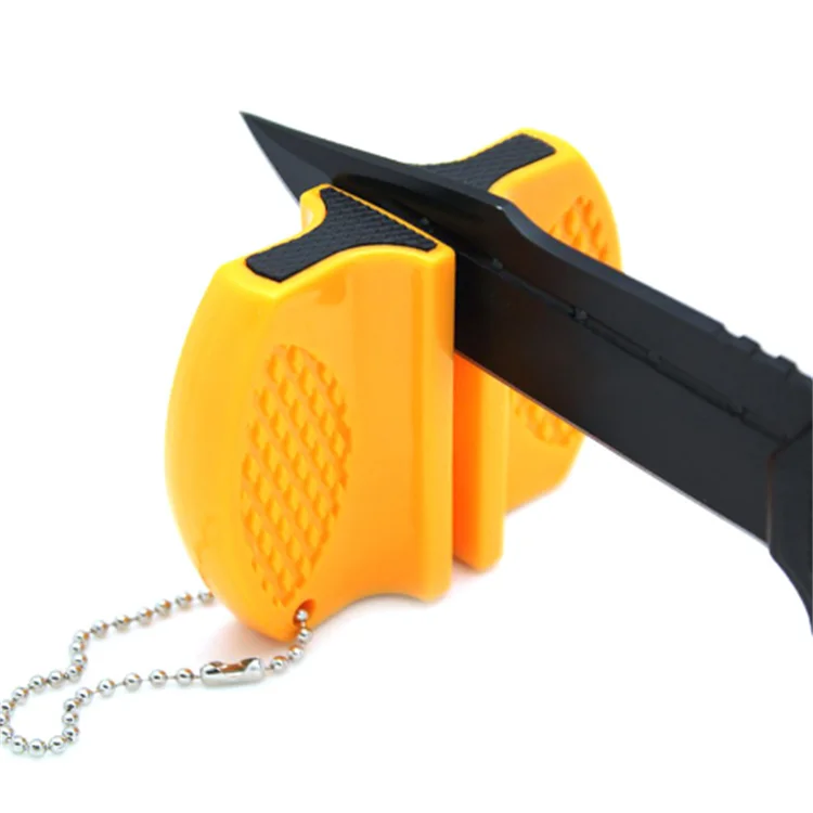 Two slot knife sharpener portable fast knife sharpener of grinding size mini knife sharpener