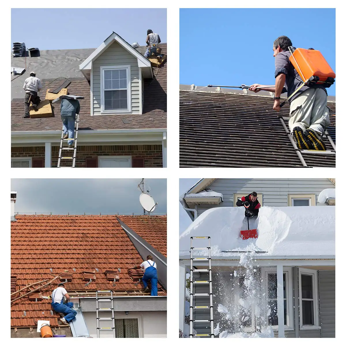 Top Sale High Quality Aluminum Telescopic Ladder 12 Step Combination Ladder Aluminum Multi Purpose Folding Ladder