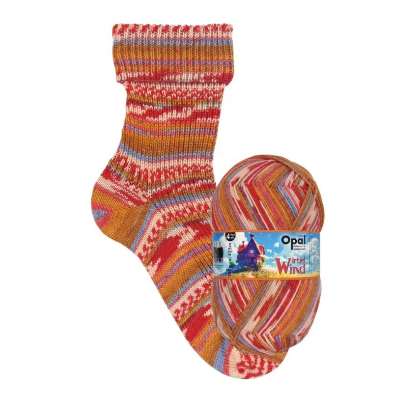 Lotus Yarns Opal Wirbelwind 4 Ply 75% Wool 25% Polyamide 425m/100gram Fingering Sock Weight Multi Color Hand Knitting Yarn