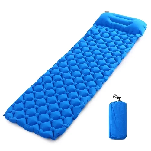 quick flow valve  with Pillow  Flexible structure fits well   Compact Ultralight Waterproof Camping Air Mat comfortable support