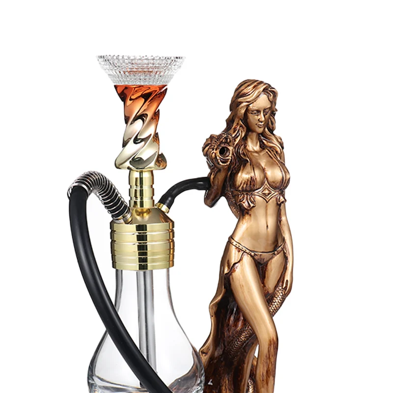 New Design Premium Quality Aluminum Shisha Hookah Luxury Led Resin Hookah