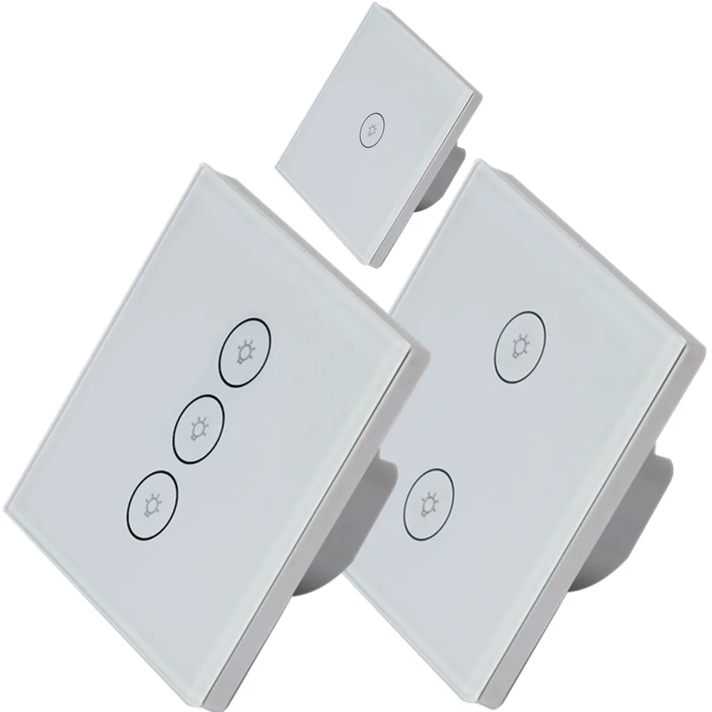 Alexa Google Home Compatible US AU Standard Smart Wifi Wall Touch Switch Remote WiFi Wall Switch Type 86  Type 120