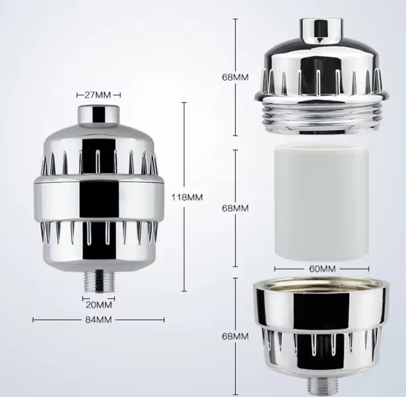 2024 Best Detachable Activated Carbon Block Cleaning Mini Vitarain Filtro Ducha Shower Filter For Hair For Chlorine And Fluoride