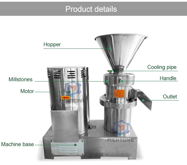 Factory Direct Automatic Colloid Mill Butter Home Use Peanut Making