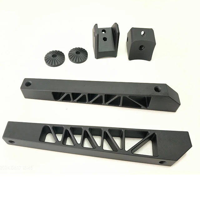 Custom Precision Metal Milling Parts Hard Anodized Black  Aluminum 6061 CNC Machining Parts