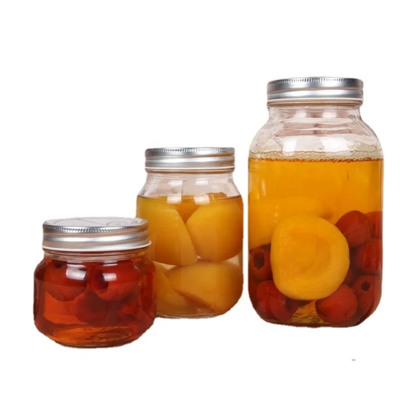 70mm 86mm Wide Mouth Glass Ball Mason Jar with Lid and Ring