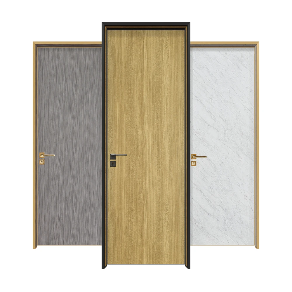 Aluminum frame ecological main gate door design wood door design in pakistan fire wood door