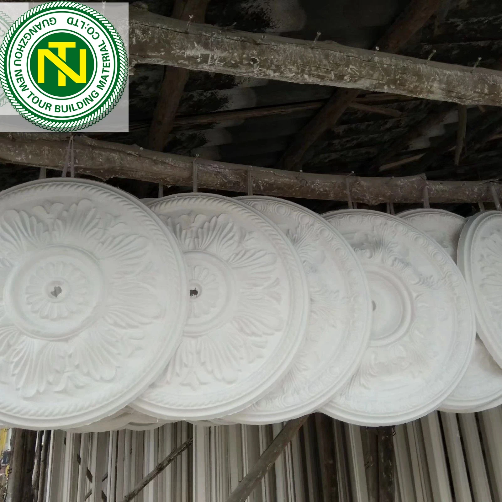 Kenya High quality  interior decoration crown Fiberglass Moulding  for  Gypsum Cornice ceiling medallion