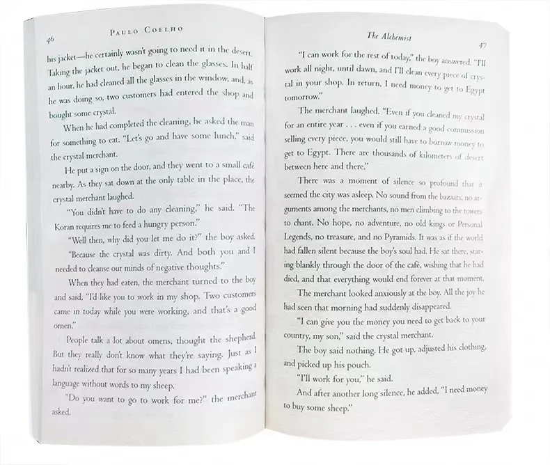 Good reading for teenagersA book of fables and stories with life philosophyThe Alchemist Paulo Coelho book printing