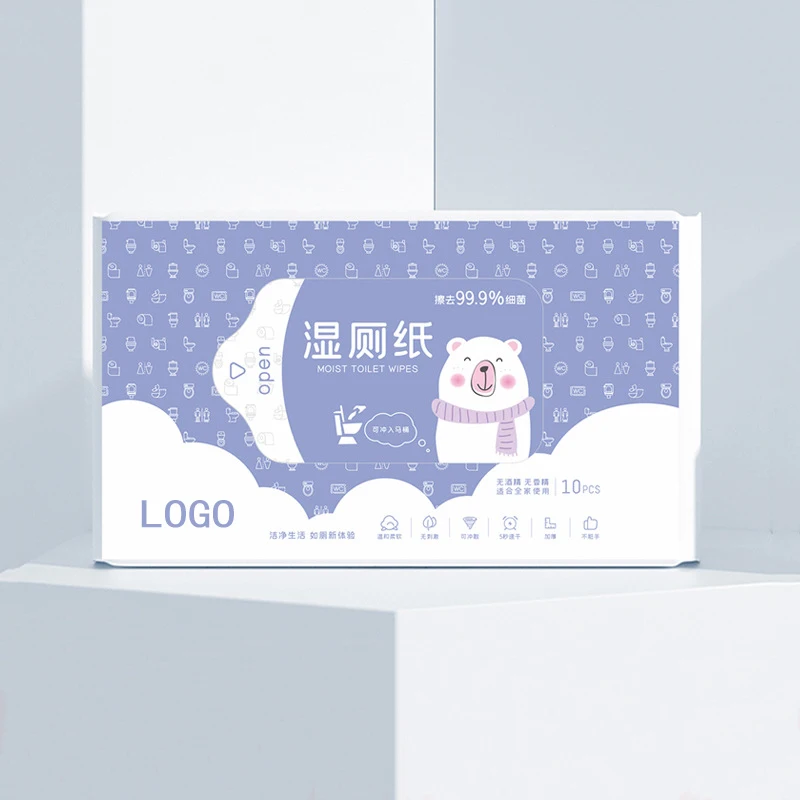 Wholesale Toilet Wet Flushable Wipes Toilet Private Label Custom Logo Flushable Wet Wipes
