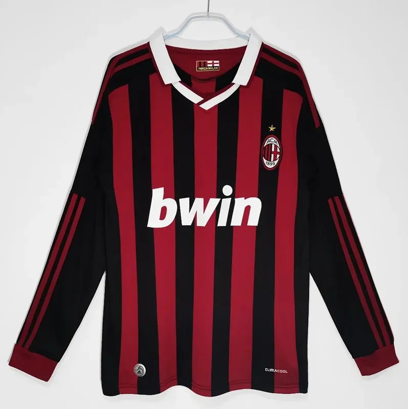 Футболки футбольные в стиле ретро 90 91 95 96 97 Gullit Maldini Van Basten football KAKA Inzaghi 06 07 PIRLO SHEVCHENKO BAGGIO