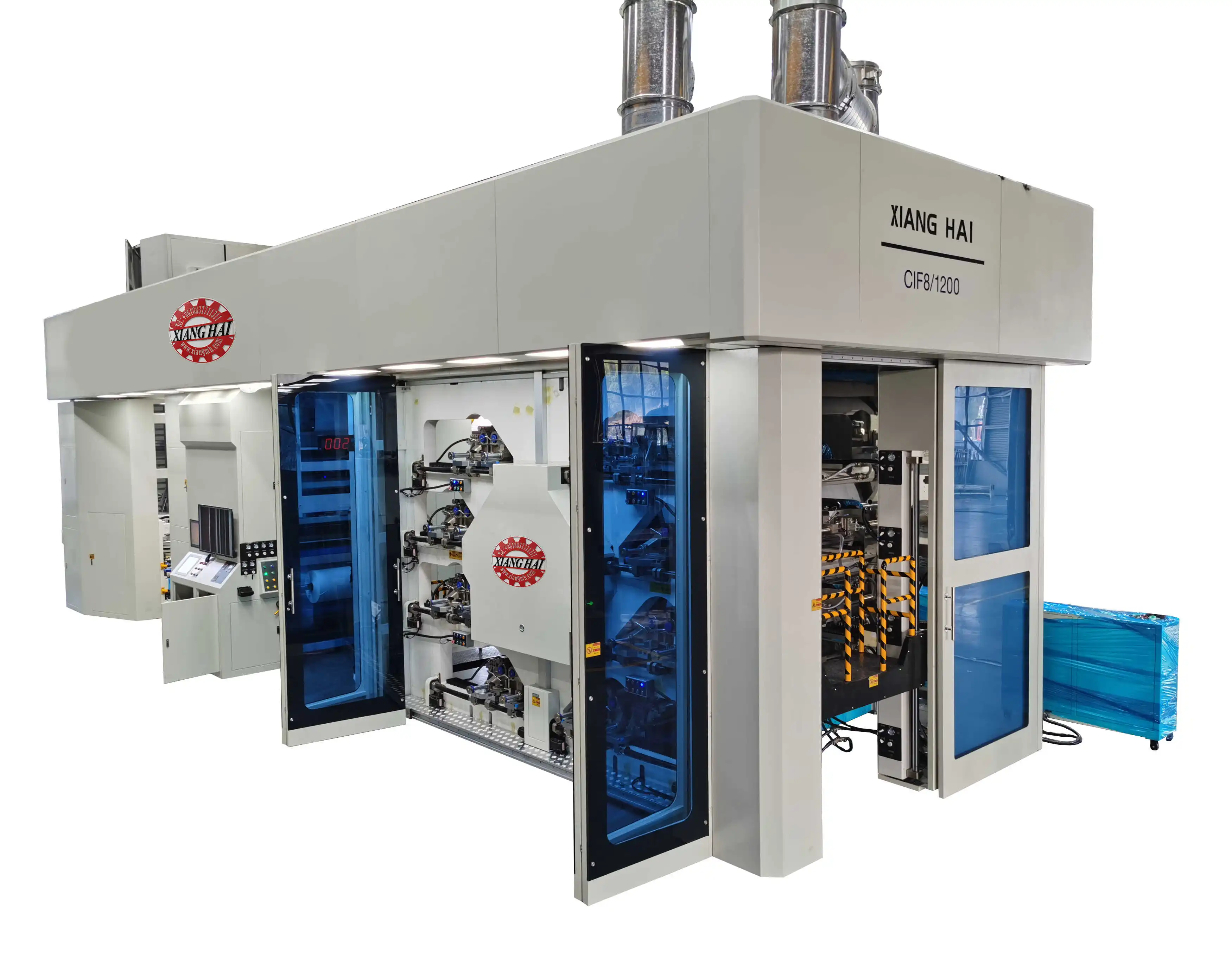 8 color flexographic CI Geaeless non-woven bag plastic film Flexographic printing press