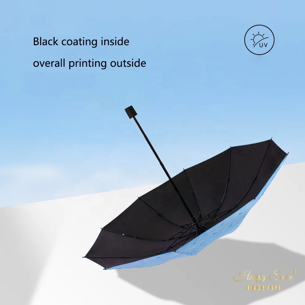 Happy Swan 3 fold big size 10 ribs sun and rain reverse umbrella