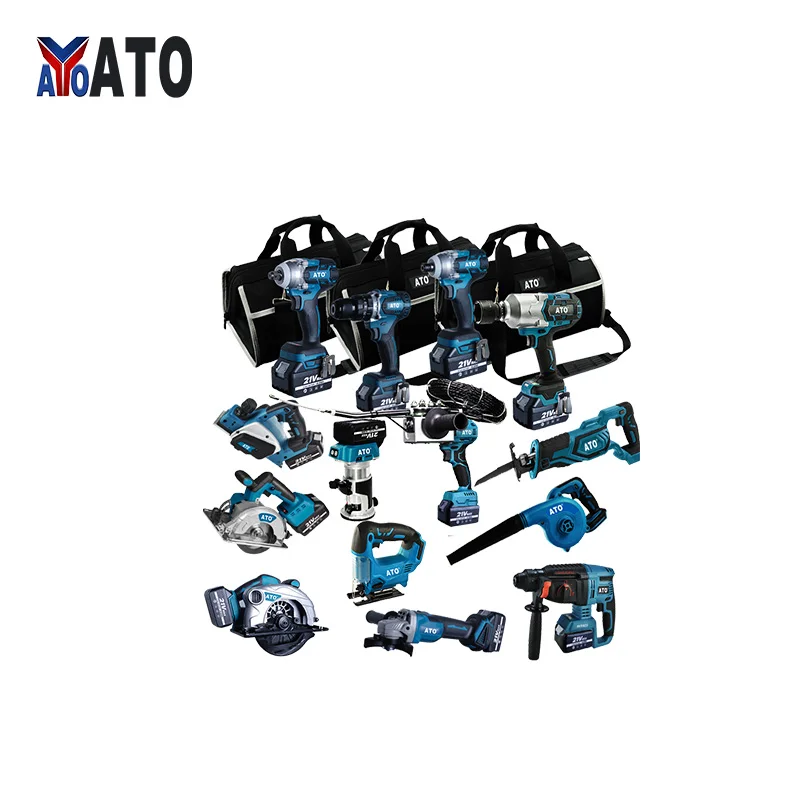 ATO  Power Tools N in one replacement Electric Drill 3.0Ah 4.0Ah 5.0Ah 21V makita 18v combo tool kit