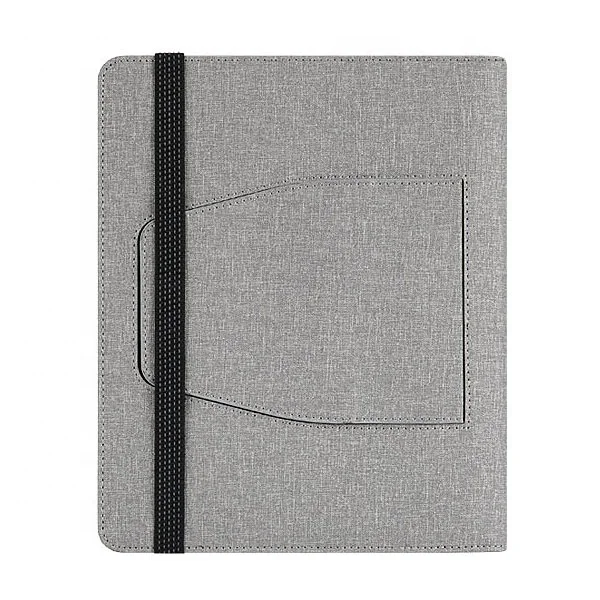 
Hot sale A5 leather Portfolio with power bank and wireless charger 