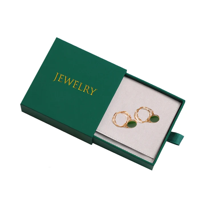 Custom design your own logo drawer cardboard  boutique shipping packing box luxury mailer packaging jewelry earring gift boxes