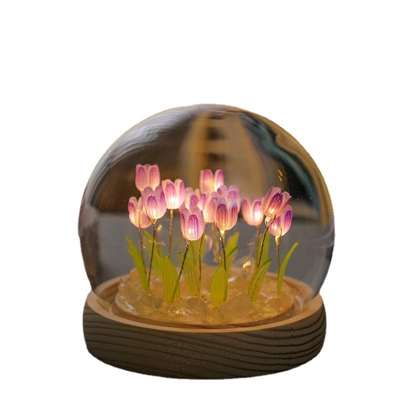Kanglong mini Tulip 10/13/16pcs handmade DIY material  home decoration Finished product gift night light