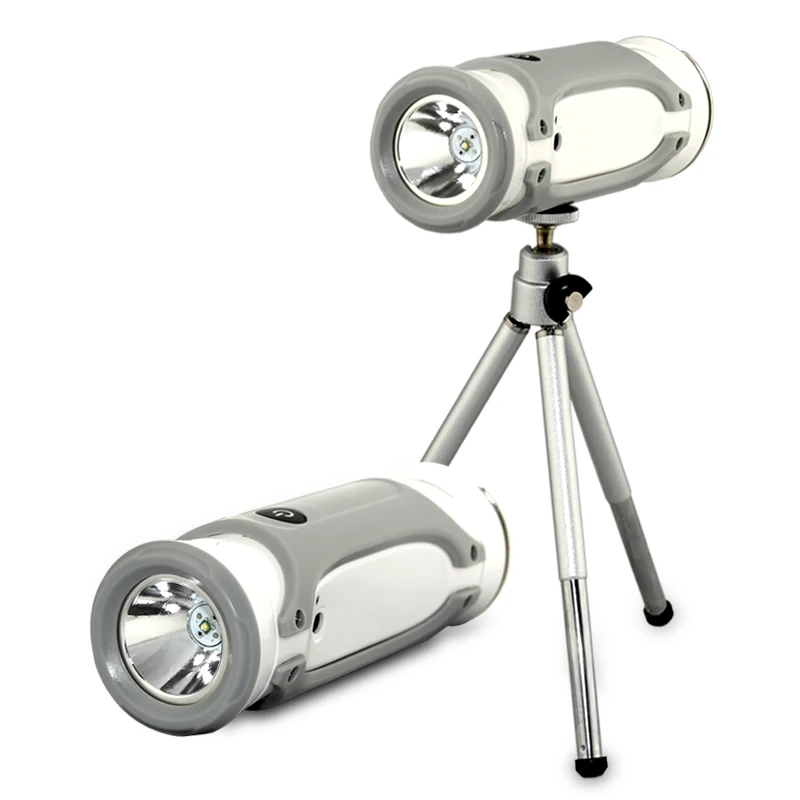 
Kingslite Hot Selling 3W Tripod Rechargeable Power Bank Handheld Led Flashlight Fishing Torch Searchlight 