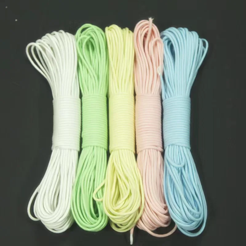 JKSS-009  9 Strand Glow in The Dark Paracord 100 Feet 550 Luminous Parachute Cord