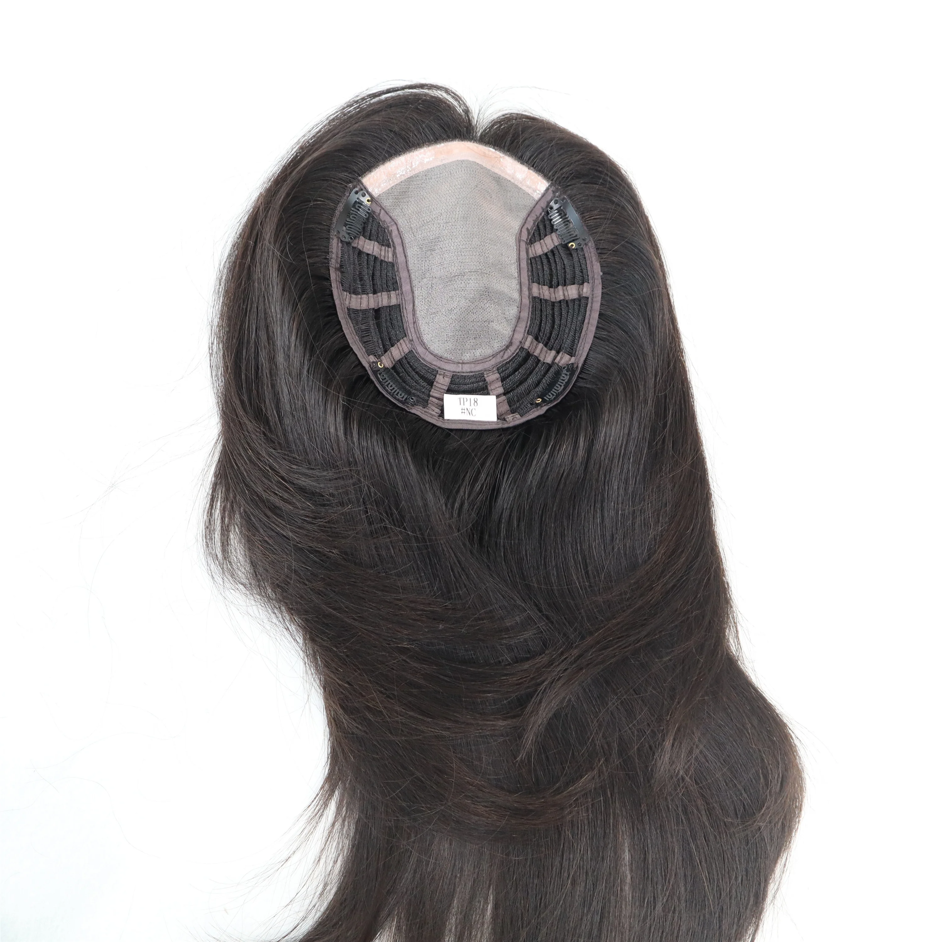 Натуральные волосы для женщин, 14 дюймов, высокое качество, с зажимами