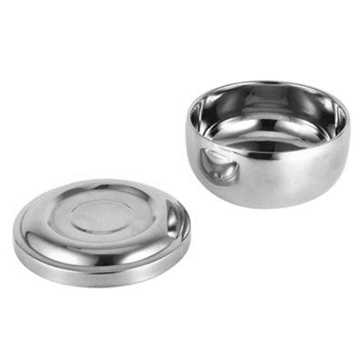For Men Stainless Steel Classic Soap Barber Facial Beard Cleaning Shaving Bowl