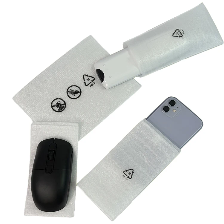 Custom Eco-friendly EPE Foam Pouch Bags Waterproof and Shockproof Bulk Packaging for Electronics Polyethylene Wholesale Supply