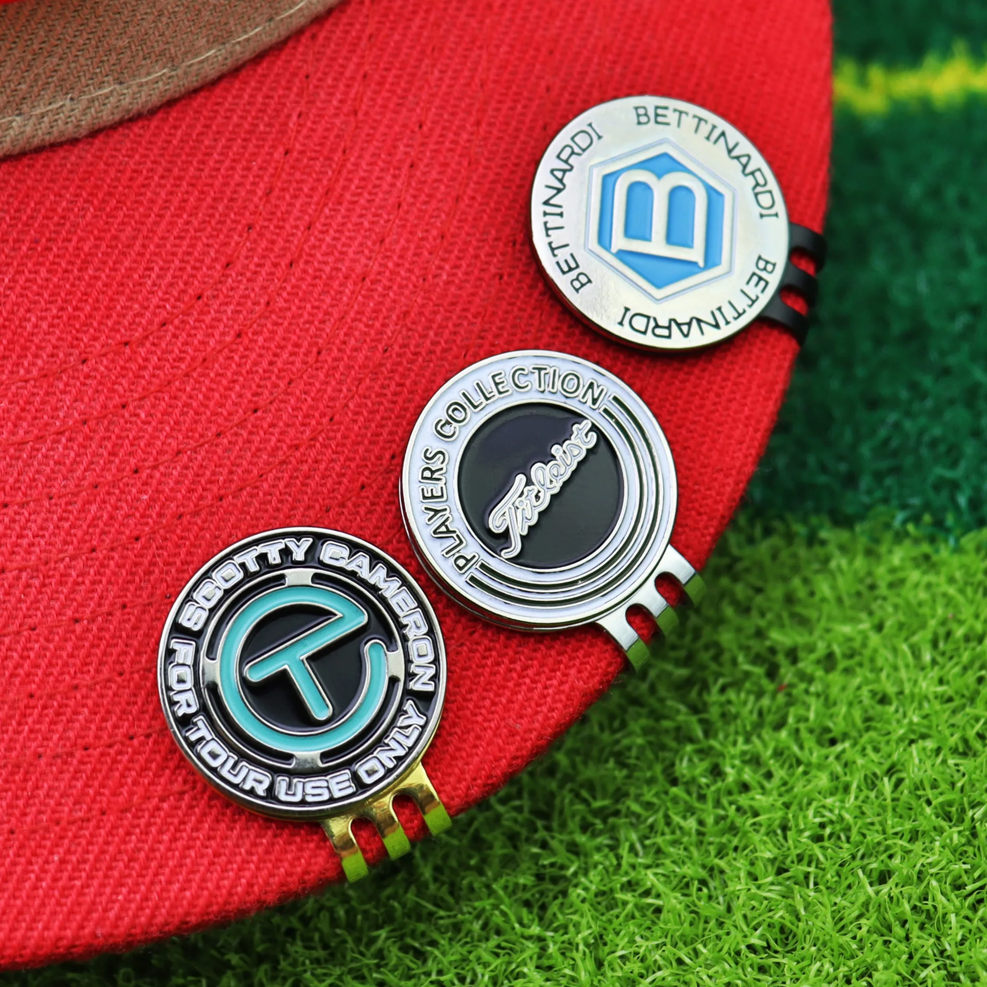 Customizable exquisite golf cap decoration clip Wholesale more golf ball marker hat clip golf accessories
